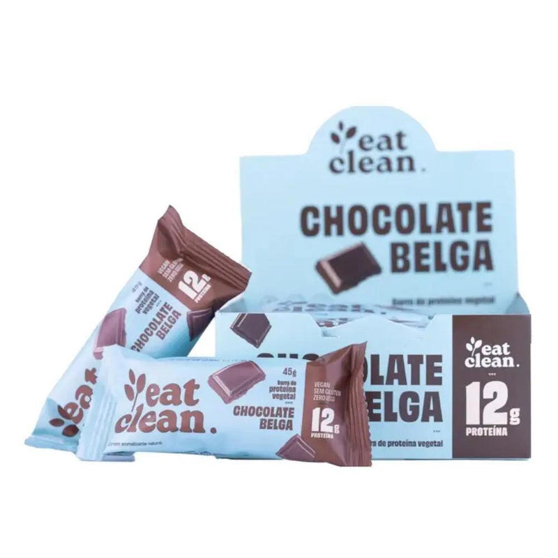 Barra de Proteína Chocolate Belga Eat Clean (Cx c/ 12un de 45g) - Meu Brasil On Line