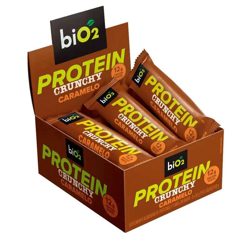 Barra de Proteína Crunchy Dark Chocolate Bio2 (Cx 9 un de 50g) - Meu Brasil On Line