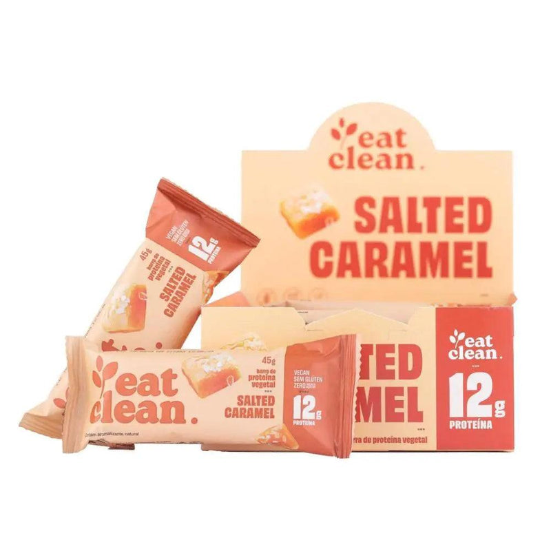 Barra de Proteína Salted Caramel Eat Clean (Cx c/ 12un de 45g) - Meu Brasil On Line