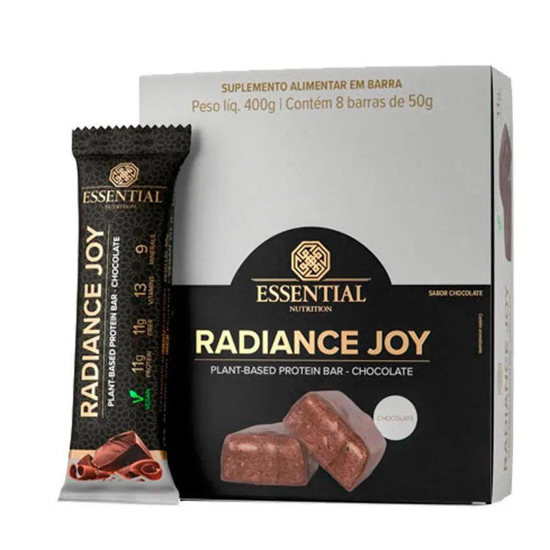 Barrinha Chocolate Radiance Joy Essential Nutrition 400g (8un) - MEUBRASILONLINE