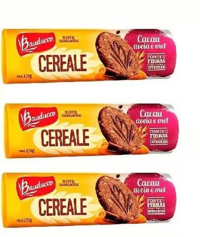 Bauducco Biscoito Cereale Cacau Aveia e Mel 3X141G - MEUBRASILONLINE