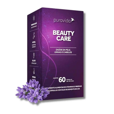 Beauty Care Cabelos Unha Pele Puravida 60 Caps - MEUBRASILONLINE