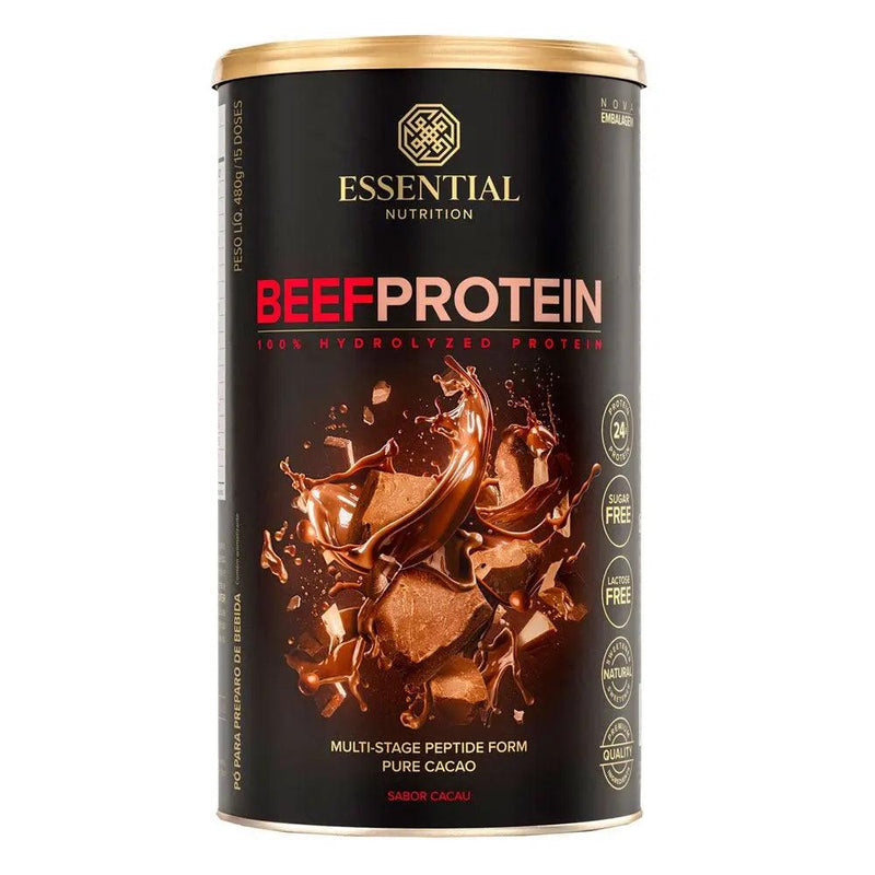 Beef Protein Cacao Essential Nutrition 480g - Meu Brasil On Line