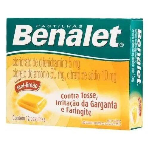 Benalet caixa com 12 pastilhas sabor mel e limão 65g Pharmacy Meu Brasil On Line