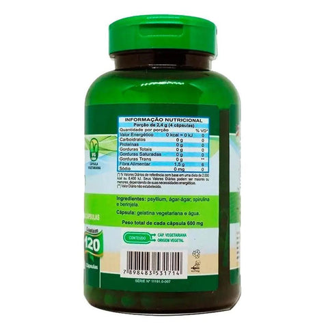Biodream Spirulina Berinjela Psyllium Ágar Ágar Unilife 120 Caps - MEUBRASILONLINE
