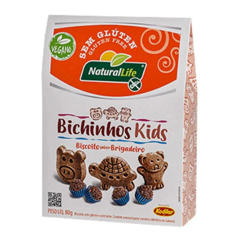 Bichinhos Kids Sabor Brigadeiro Vegano Sem Glúten NaturalLife 80g