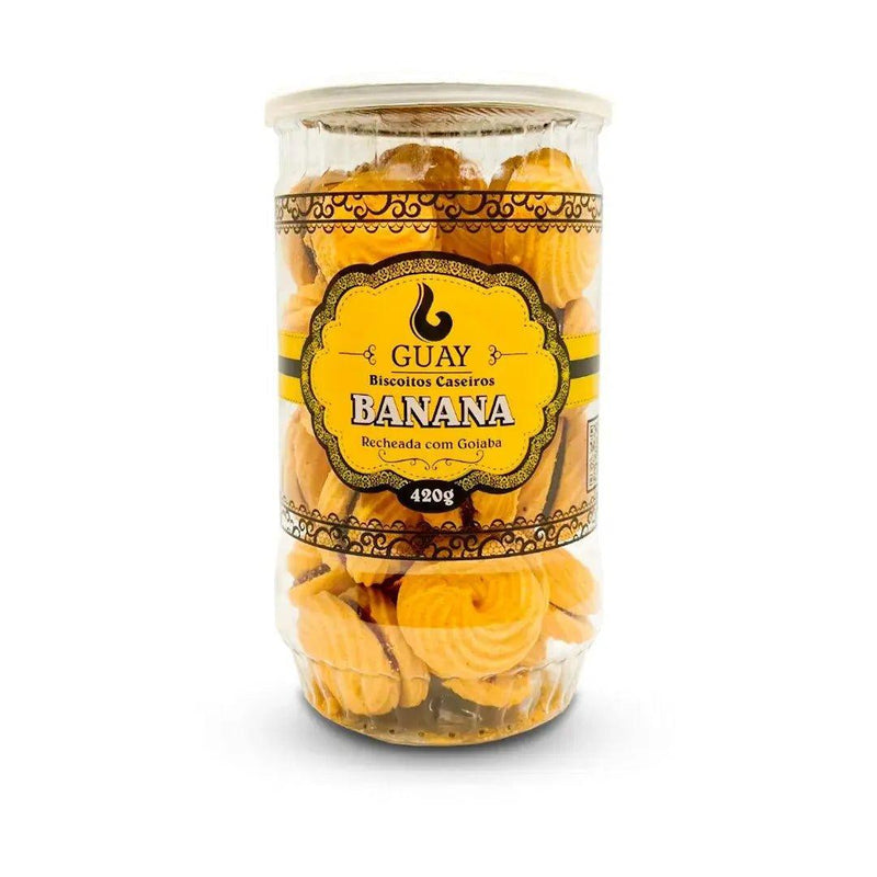 Biscoito De Banana Com Recheio De Goiabada 420G - Meu Brasil On Line