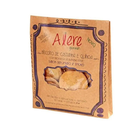 Biscoito de Castanha e Quinoa Defumado Alere 70g - MEUBRASILONLINE