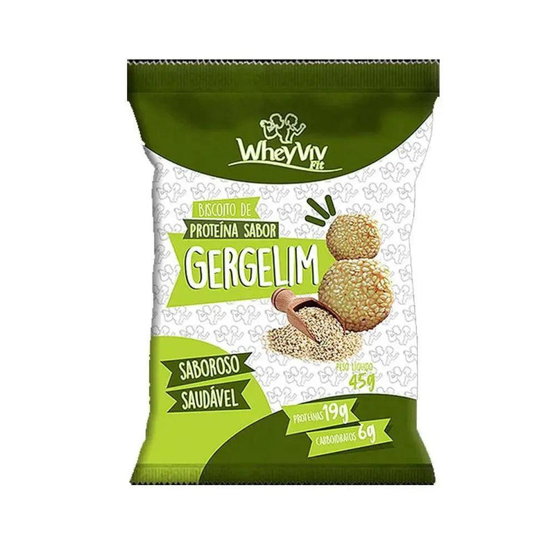 Biscoito de Proteína Sabor Gergelim Wheyviv 45g - Meu Brasil On Line