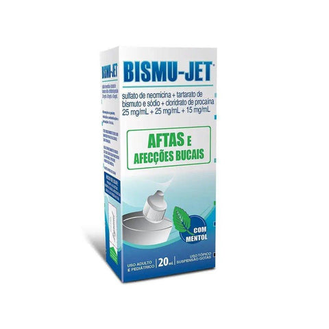 Bismu-Jet 15mg/ml + 25mg/ml + 15mg/ml solução frasco gotejador com 20ml - MEUBRASILONLINE