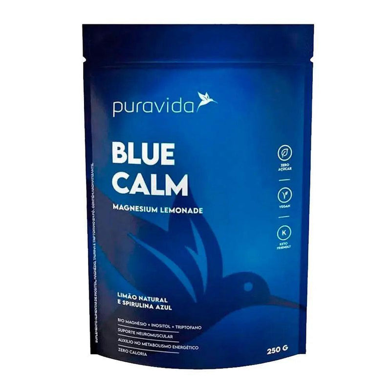 Blue Calm Magnésio Puravida 250g - MEUBRASILONLINE