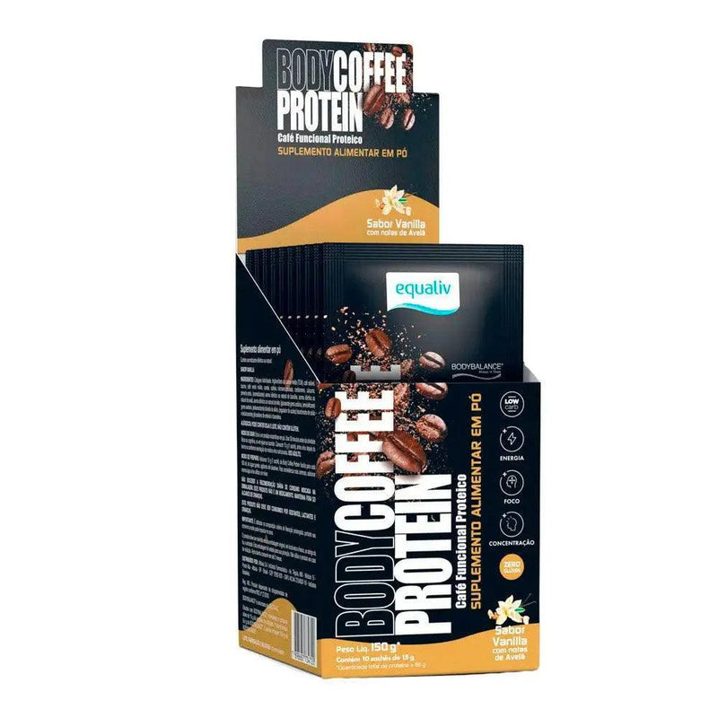 Body Coffee Protein Vanilla Avelã Equaliv (10 Sachês de 15g) - Meu Brasil On Line