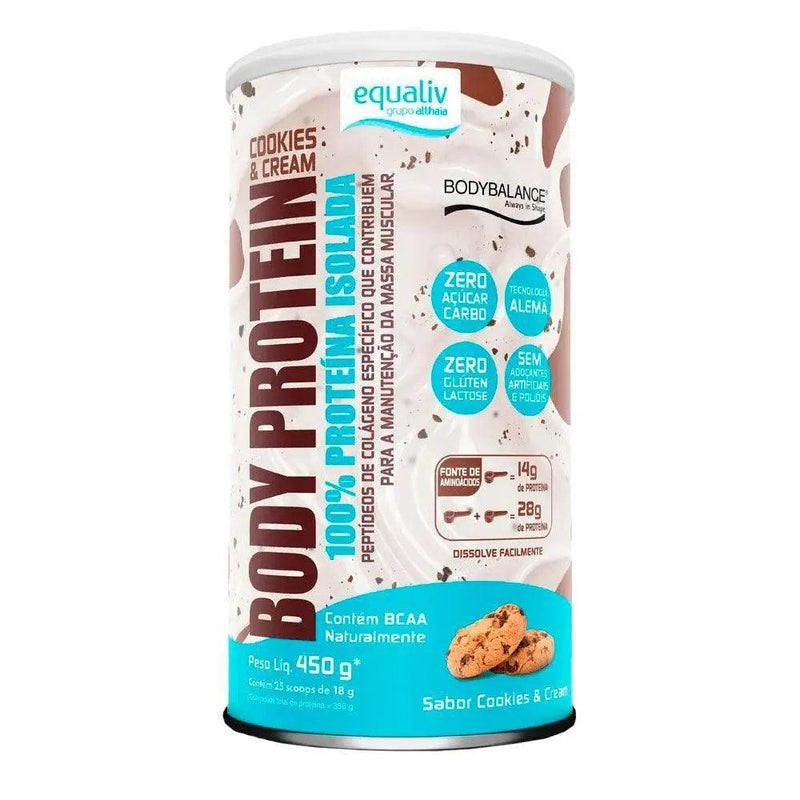 Body Protein Cookies & Cream Equaliv 450g - Meu Brasil On Line