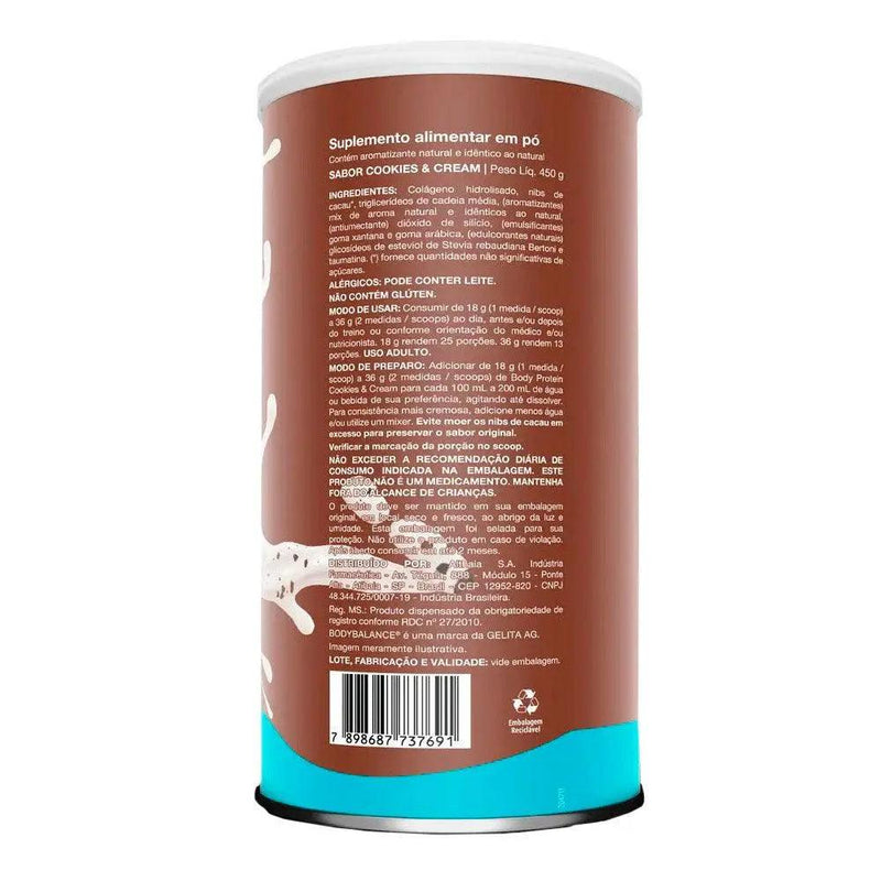 Body Protein Cookies & Cream Equaliv 450g - Meu Brasil On Line