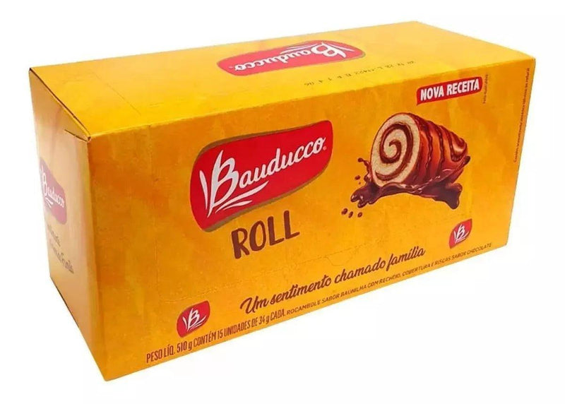 Bolinho roll Chocolate Bauducco Caixa 15 x 34 Gr. - Meu Brasil On Line