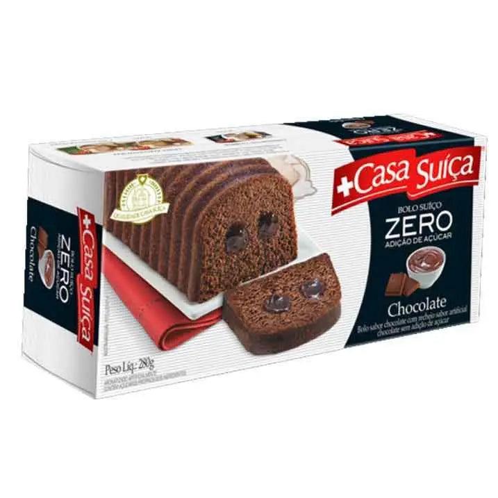 Bolo de Chocolate Zero Acucar Casa Suica 280g - Meu Brasil On Line