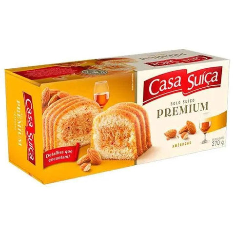 Bolo Premium Amendoas Casa Suica 270g - MEUBRASILONLINE