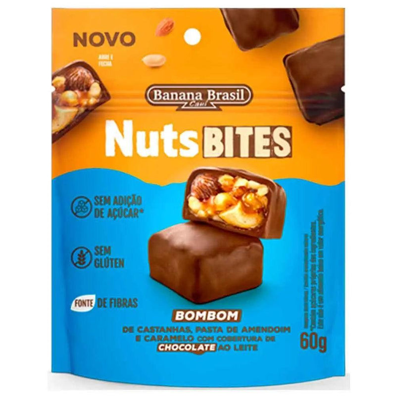 Bombom Zero Chocolate ao Leite NutsBites 60g - MEUBRASILONLINE