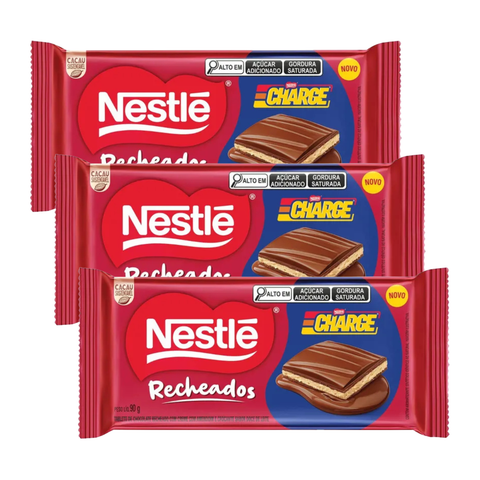 Chocolate Charge Nestlé Recheado 3x90g