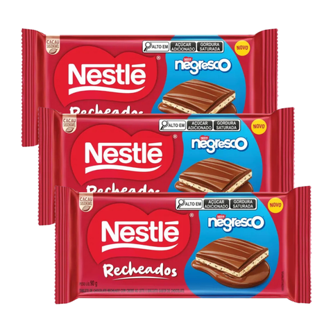 Chocolate Negresco Nestlé Recheados 3x90g