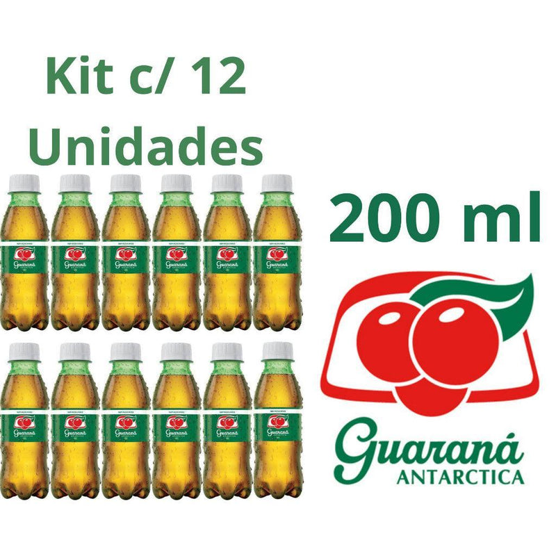 Guaraná Antártica 200ml Kit c/ 12 Unid - Mini Guaraná Antártica