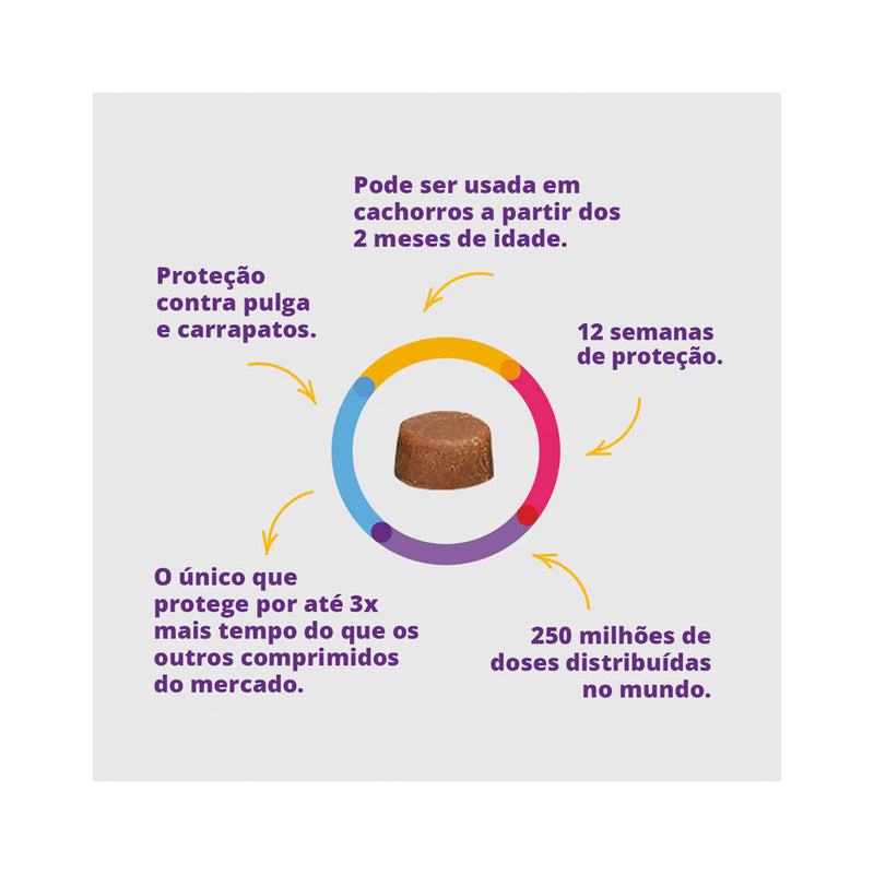 Antipulgas e Carrapatos Bravecto MSD para Cães de 10 a 20 kg