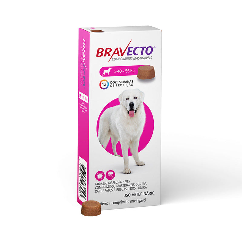 Antipulgas e Carrapatos Bravecto MSD para Cães de 40 a 56 kg