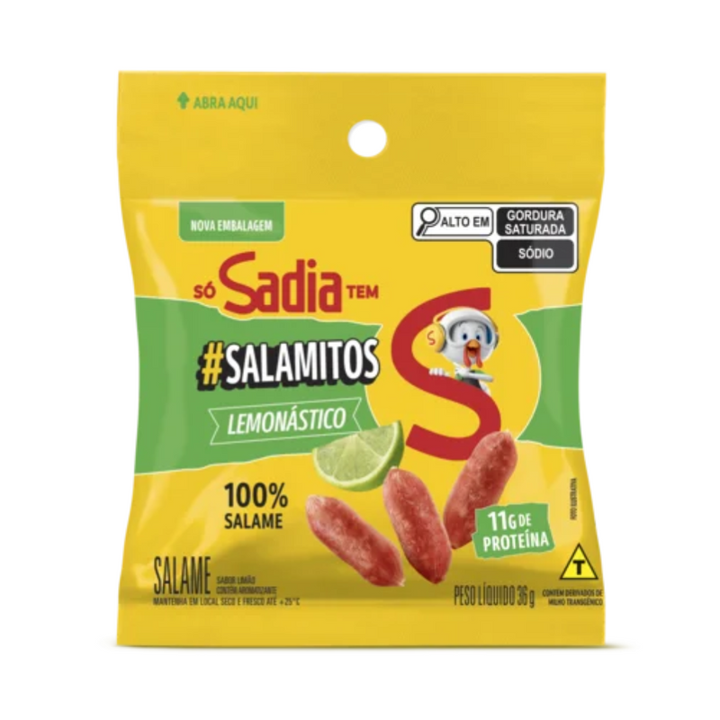 Snack Salamitos Sabor Limão Sadia 36g