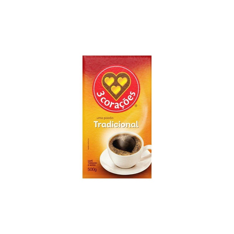 Cafe 3 Corações Vacuo Tradicional 500g - Meu Brasil On Line