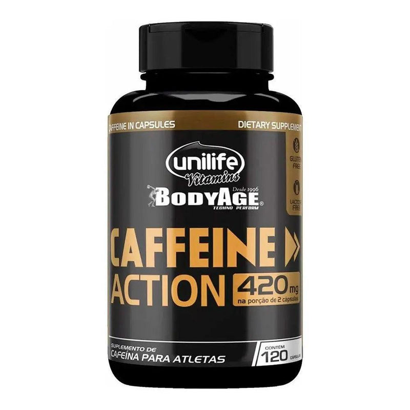 Cafeína Caffeine Action - Unilife - 120 Cápsulas - Meu Brasil On Line