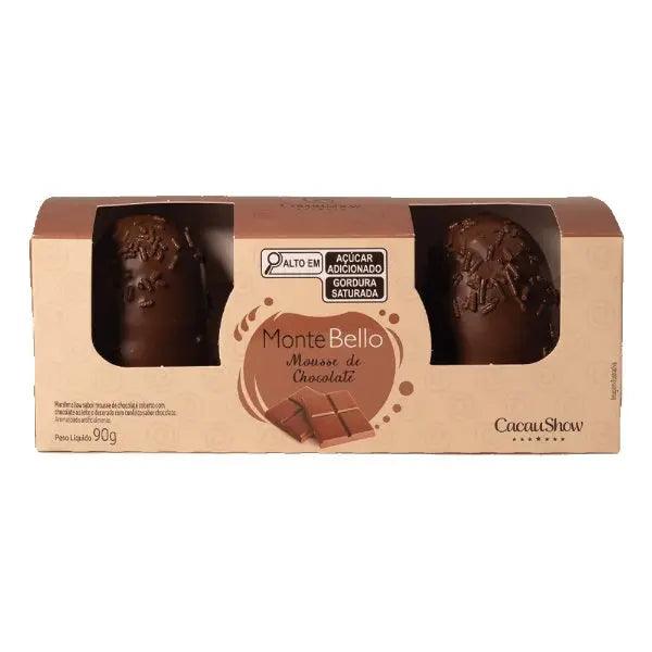 Caixa Montebelo Mousse de Chocolate Cacau Show 90g - MEUBRASILONLINE