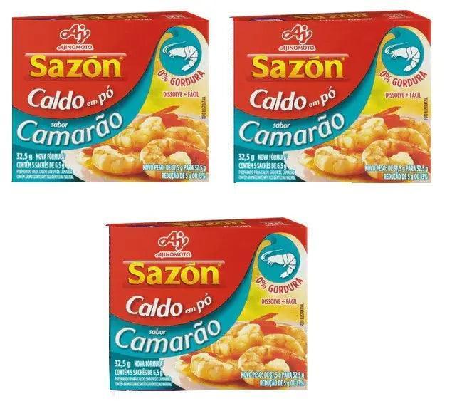 Caldo SAZÓN® Camarão 3 x 37.5g - MEUBRASILONLINE