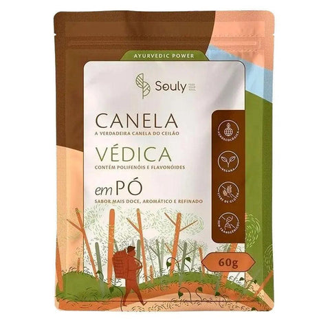 Canela de Ceilão Védica em Pó Souly 60g - MEUBRASILONLINE