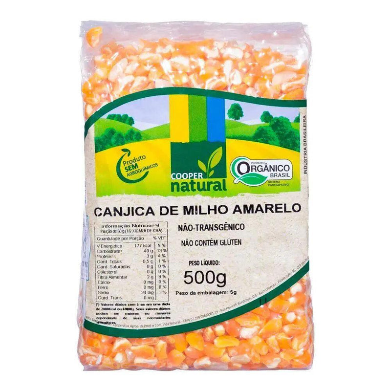 Canjica de Milho Amarelo Orgânico Coopernatural 500g - Meu Brasil On Line