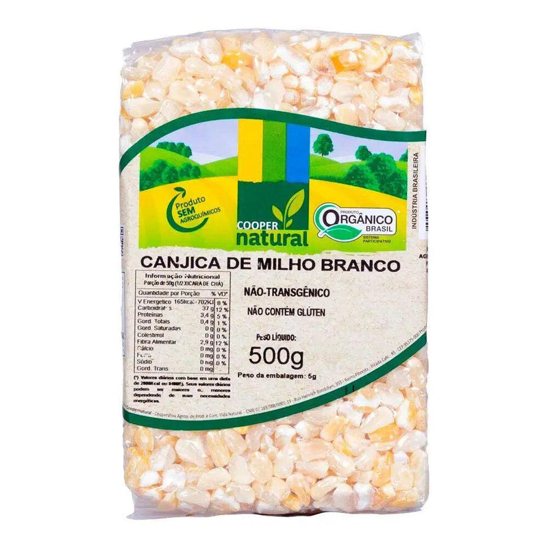 Canjica de Milho Branco Orgânico Coopernatural 500g - MEUBRASILONLINE