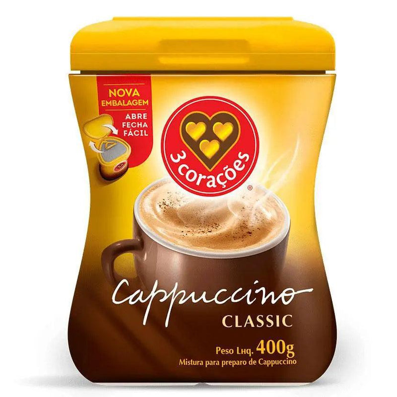 Cappuccino Classic Tres Coracoes 400g - MEUBRASILONLINE