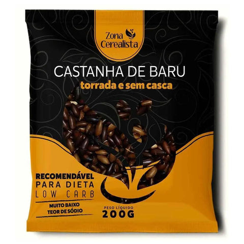 Castanha de Baru Torrada sem Casca Zona Cerealista 200g - MEUBRASILONLINE