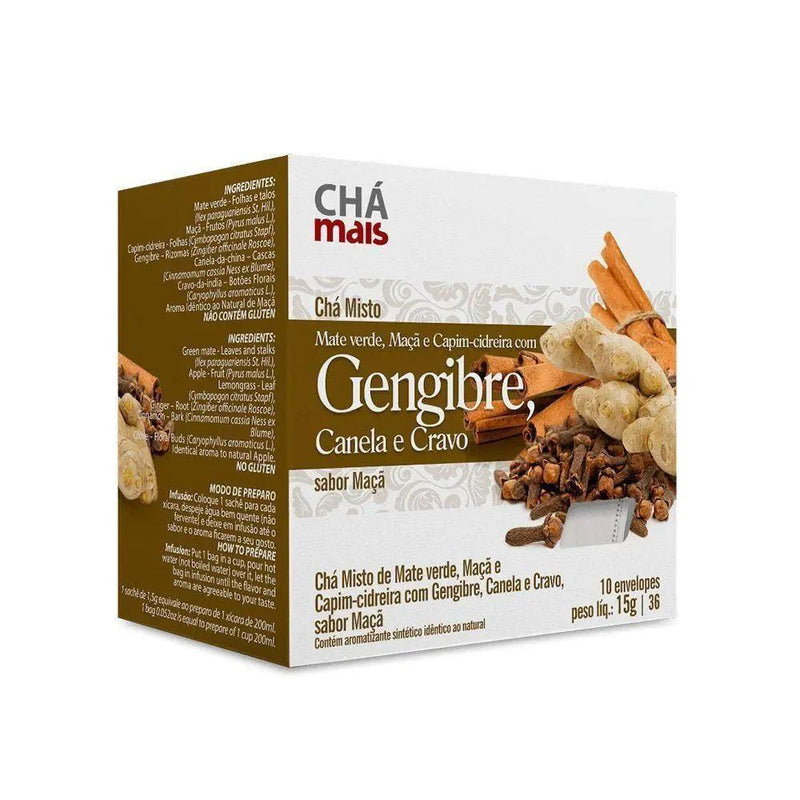 Cha de Gengibre, Cravo e Canela Cha Mais 15g - Meu Brasil On Line