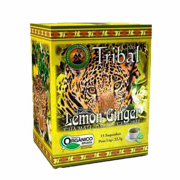 Chá Orgânico de Erva Mate, Limão e Gengibre Tribal 22,5g - Meu Brasil On Line