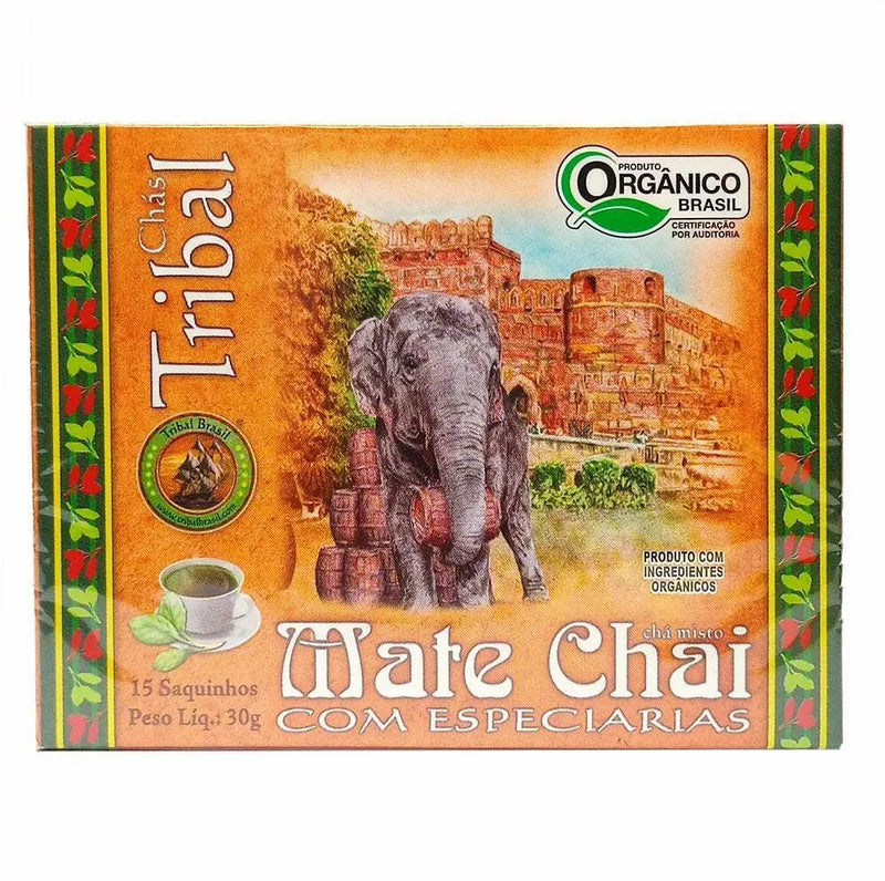 Chá Orgânico Erva Mate com Chai Tribal 30g - Meu Brasil On Line