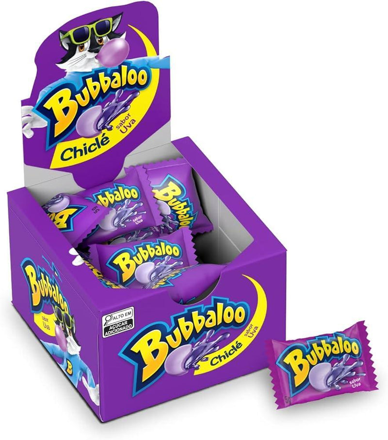 Chiclete Bubbaloo Sabor Uva Display Com 60 Unidades - MEUBRASILONLINE