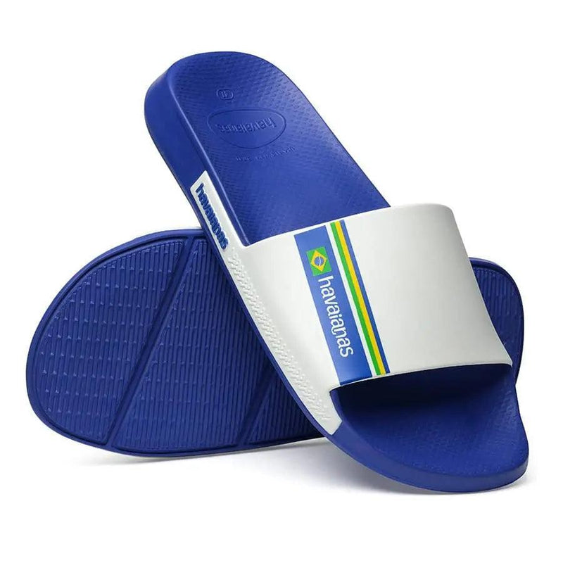 Chinelo Slide Classic Brail Azul Naval (HAVAINAS) - Meu Brasil On Line