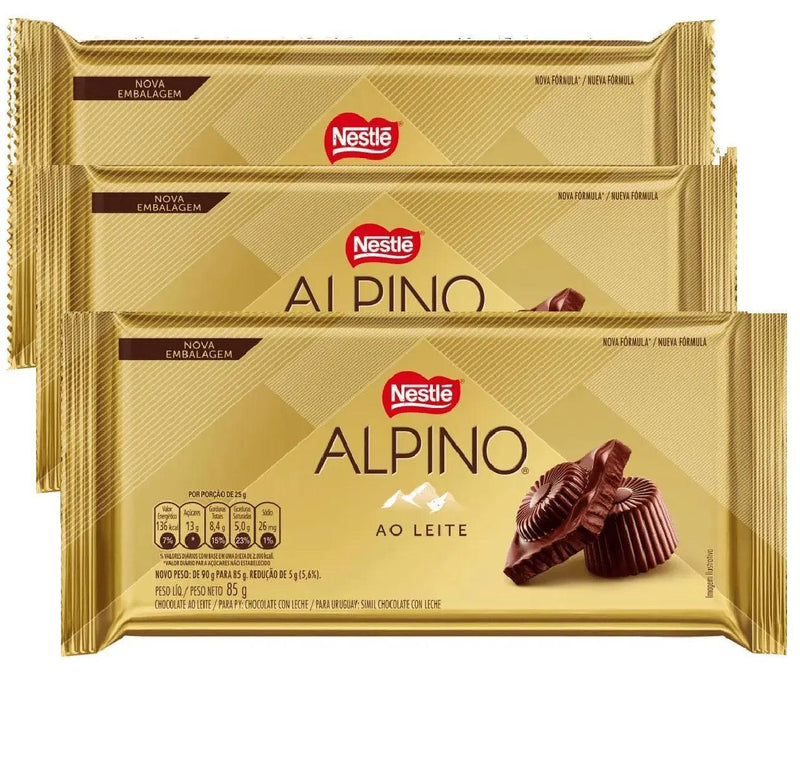 Chocolate ALPINO® Nestle 3 x 85g - Meu Brasil On Line