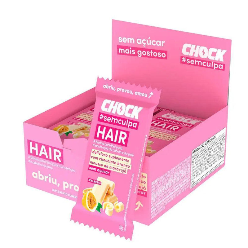 Chocolate Branco Mousse de Maracujá Hair Chock (12un de 18g) - Meu Brasil On Line