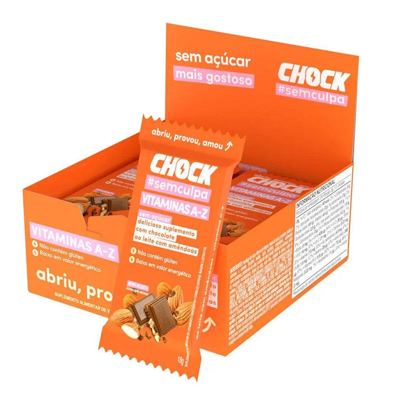 Chocolate com Amêndoa A - Z Chock (12un de 18g) - Meu Brasil On Line