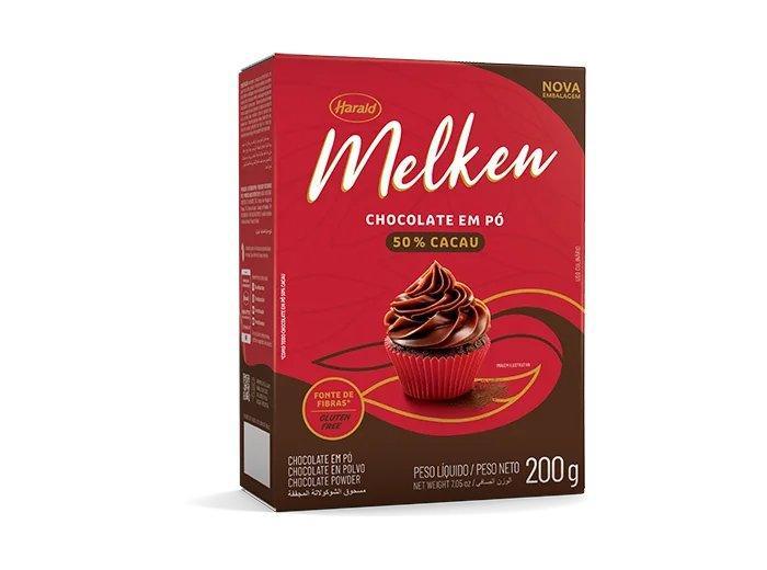 Chocolate em pó 50% cacau Melken 200G - MEUBRASILONLINE