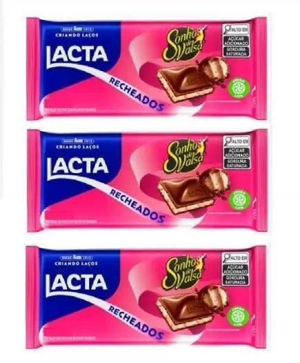 Chocolate Lacta Sonho De Valsa Recheado 3 x 98g - Meu Brasil On Line