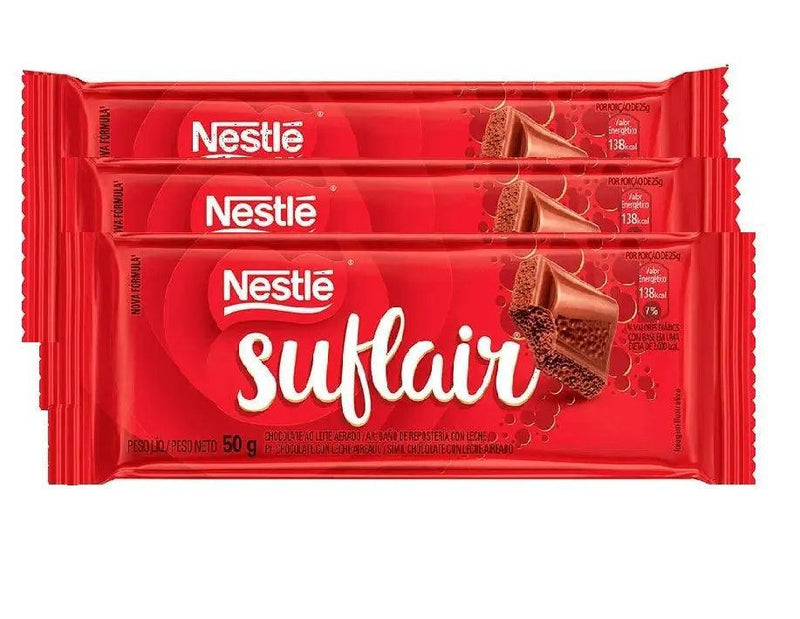 Chocolate SUFLAIR® Ao Leite 3 x 80g - Meu Brasil On Line