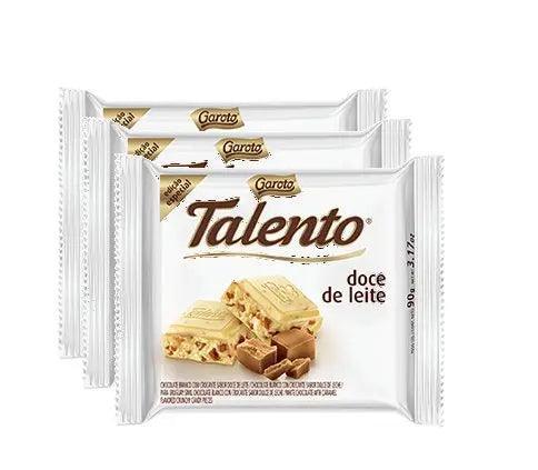 Chocolate Talento Branco Com Doce De Leite Garoto 3 x 90g - Meu Brasil On Line