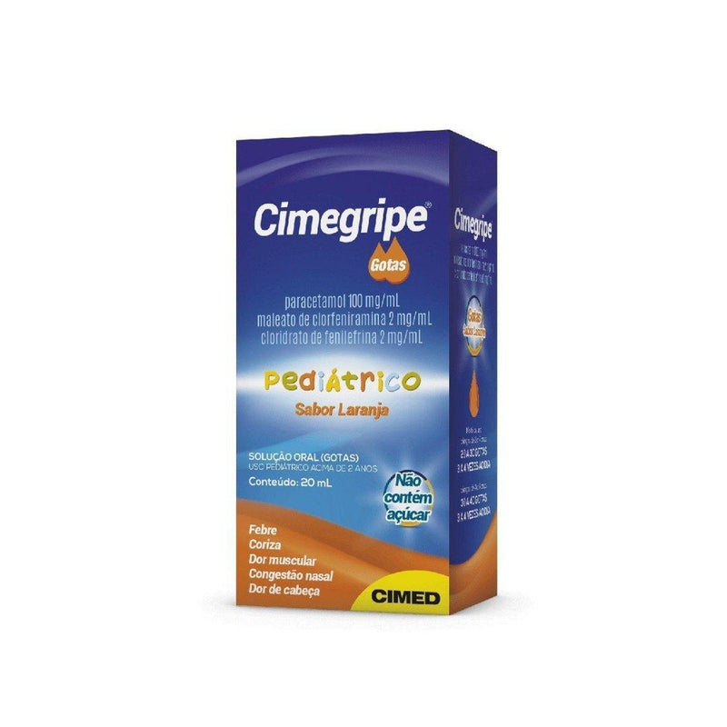 Cimegripe Laranja Cimed Gotas 20 Ml - MEUBRASILONLINE